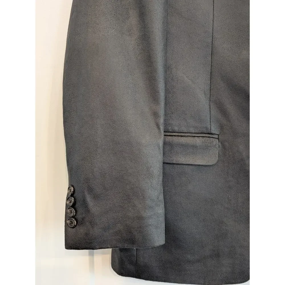 Lauren Ralph Lauren Men's 40R Dark Brown Faux Suede Blazer Sport Coat Career EUC
